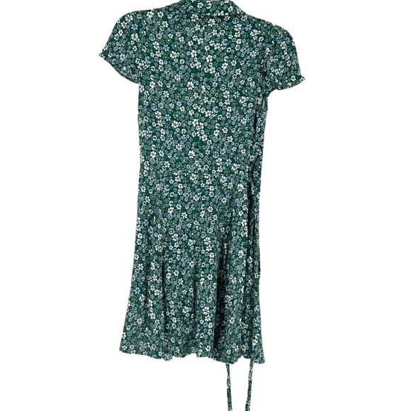 Reformation Kathy Floral Wrap Mini Dress in Saskia - Picture 3 of 6